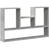 vidaXL Wandschap 99x15x60 cm bewerkt hout betongrijs