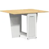 vidaXL Vlinder-eettafel, inklapbaar, Corona wit, massief grenenhout