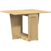 vidaXL Vlinder-eettafel, inklapbaar, Corona bruin, massief grenenhout
