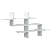 vidaXL Wandschap 124,5x18x60,5 cm bewerkt hout wit