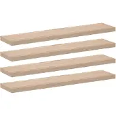 vidaXL Wandschapppen 4 st 110x23,5x4 cm bewerkt hout