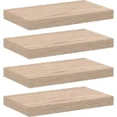 vidaXL Wandschapppen 4 st 40x23,5x4 cm bewerkt hout