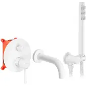 REA Lungo White + Box - Inbouw Badmengkraan - Wit