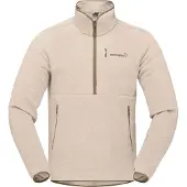 Norrøna - Wandel- en bergsportkleding - Femund Warm2 Zip Neck Pure Cashmere voor Heren - Maat L - Beige