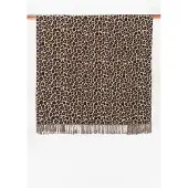 Sissy-Boy Bruine Jacquard Geweven Sprei Met Leopard Print (200x250 CM)