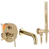REA Lungo Gold + Box - Inbouw Badmengkraan - Goud