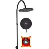 REA Lugano Regendouche Zwart 96Cm