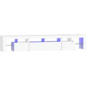 vidaXL Tv-meubel met LED-verlichting 230x36,5x40 cm wit