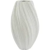 Light & Living Vaas Yatung - Crème - Ø30cm - Steen - Modern - Bloemenvaas - Woondecoratie - Decoratieve vaas voor woonkamer of slaapkamer