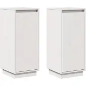 vidaXL Dressoirs 2 st 31,5x34x75 cm massief grenenhout wit