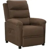 vidaXL Fauteuil verstelbaar stof bruin