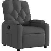 vidaXL Relaxfauteuil Donkergrijze Stof