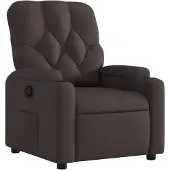 vidaXL Fauteuil verstelbaar stof donkerbruin