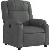 vidaXL Fauteuil verstelbaar stof donkergrijs