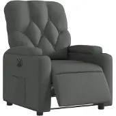 vidaXL Fauteuil elektrisch verstelbaar stof donkergrijs