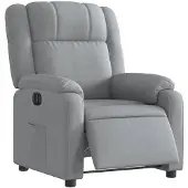 vidaXL Fauteuil elektrisch verstelbaar stof lichtgrijs