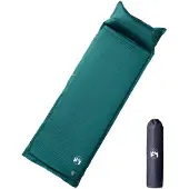 vidaXL Kampeermatras met kussen zelfopblazend 1-persoons groen