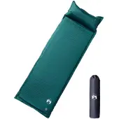 vidaXL Kampeermatras met kussen zelfopblazend 1-persoons groen