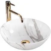 REA Stella Aiax Shiny Opzetwastafel Steen Imitatie 36x36 cm