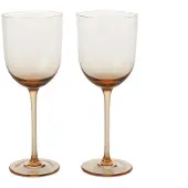 Ferm Living Witte Wijnglas Host Blush 300 ml (Set van 2)