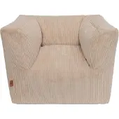 Jollein - Kinderfauteuil - Corduroy - Natural - Kinder Zitzak - 1 t/m 4 jaar
