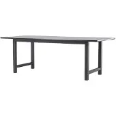 Ebuy24 Oslo eetkamertafel 100x220cm zwart.