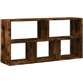 vidaXL Wandschap 100x25x50 cm bewerkt hout gerookt eikenkleurig