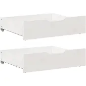 vidaXL Bedlades 2 st 65x55x17 cm massief grenenhout wit