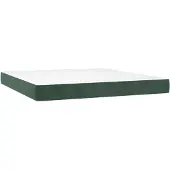 vidaXL Pocketveringmatras medium 160x220x20 cm fluweel donkergroen