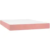 vidaXL Pocketveringmatras, medium, roze, 140x220x20 cm, fluweel