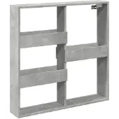vidaXL Wandkast 80x15x80 cm bewerkt hout betongrijs