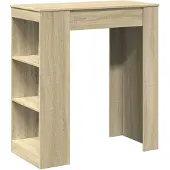 vidaXL Barkruk met plankje, Sonoma-eikenlook, 95x47x103,5 cm, houtvezel