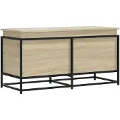 vidaXL Opbergbox met deksel 100x40x51,5 cm bewerkt hout sonoma eiken