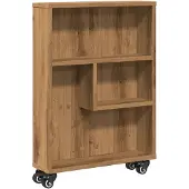 Super Merchant Opbergtrolley smal 48x13x68 cm bewerkt hout artisanaal eiken