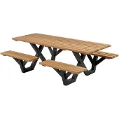 Talen Buitenmeubelen Hardhout - Picknicktafel - Bruin - 230x160x76 cm
