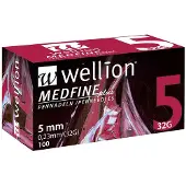 Wellion Medfine Plus-naalden 5 mm 32G 100 St Canule