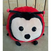 Cozy Time 3 in 1 knuffelkussen lieveheersbeestje 35 cm rood zwart - kussen - knuffel - kinderkussen lieveheersbeestje