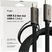 Ringke - USB - 3.2 GEN 2X2 TYPE-C KABEL PD240W 100CM ZWART