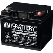 VMF DC42-12 AGM Deep Cycle accu (12V, 42 Ah, T6 terminal)