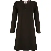 Irresistible Dames Nachthemd - Polo Sluiting - Donker Bruin - Maat L