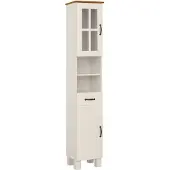 Loft 24 Alby-Hoge Kast - Wit/Honing Grenen