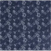 Tresanti | DAIRE | Zijde pochet met bloemen | Blauw