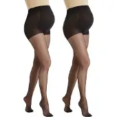 Vertbaudet Set van 2 speciale zwangerschapspanty's set zwart