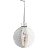 Deknudt Frames kerstbal S66FJ6 -zilver/transparant -foto: 7,60x7,60 cm