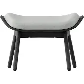 UMAGE The Reader Ottoman black oak | Sterling - Textile