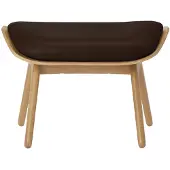 UMAGE The Reader Ottoman Oak | Brown - Leather