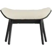 UMAGE The Reader Ottoman black oak | Teddy white - Teddy bear fabric