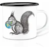 Ligarti Handgemaakte emaille mok wereld 300ml