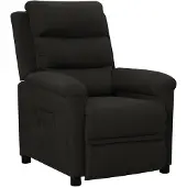 vidaXL Fauteuil verstelbaar stof zwart