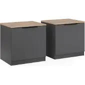 Vicco Betti Nachtkastje – Set van 2 Antraciet/Sonoma
